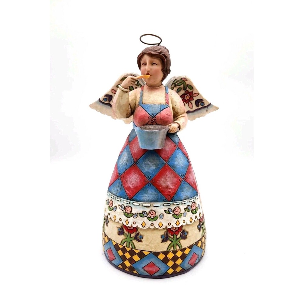 Vintage Jim Shore Bless This Kitchen 2006 Angel Figurine #882